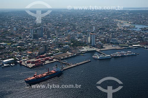  Assunto: Vista aérea do Porto de Manaus / Local: Manaus - Amazonas (AM) - Brasil / Data: 06/2007 