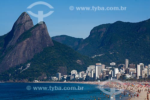  Assunto: Praias de Ipanema e Leblon com Morro Dois Irmãos ao fundo / Local: Ipanema - Rio de Janeiro (RJ) - Brasil / Data: 04/2011 