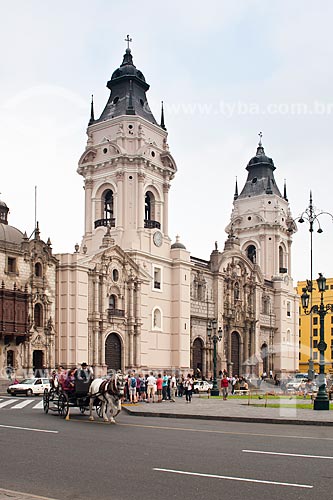 Assunto: Catedral de Lima na Praça Maior de Lima (Plaza Mayor de Lima) ou Praça de Armas (Plaza de Armas) / Local: Lima - Departamento de Lima - Peru - América do SUl / Data: 24/05/2011 