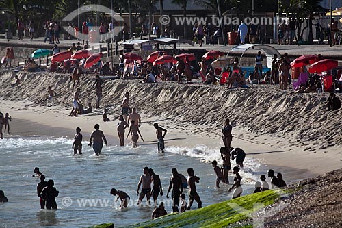  Assunto: Praia do Arpoador com pouca areia após ressaca / Local: Ipanema - Rio de Janeiro (RJ) - Brasil / Data: 02/2011 
