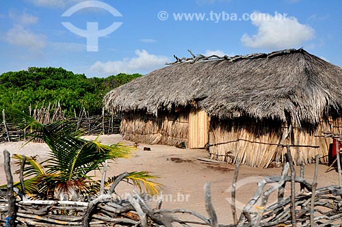  Assunto: Vista de uma casa de palha / Local: Vilarejo Queimada dos Britos - Maranhão (MA) - Brasil / Data: 07/2011 