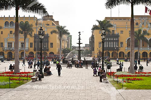  Assunto: Plaza Mayor de Lima ou Plaza de Armas / Local: Lima - Departamento de Lima - Peru - América do SUl / Data: 08/2011 