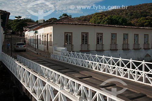  Assunto: Ponte de madeira e casario colonial / Local: Goiás - Goiás (GO) - Brasil / Data: 07/2011 