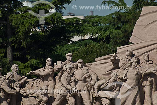  Assunto: Monumento a revolução chinesa na Praça da Paz Celestial / Local: Pequim - China - Ásia / Data: 05/2010 