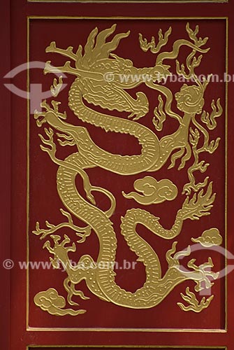  Assunto: Detalhe de desenho de dragão / Local: Pequim - China - Ásia / Data: 05/2010 