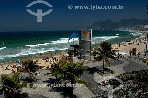  Assunto: Vista do Posto 7 na Praia do Arpoador / Local: Ipanema - Rio de Janeiro (RJ) - Brasil / Data: 09/2006 