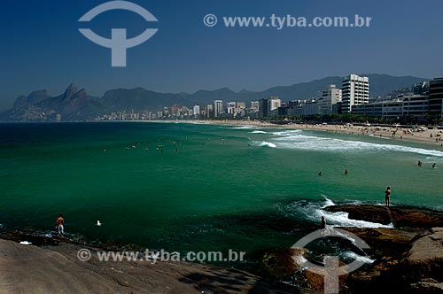  Assunto: Praia de Ipanema vista da pedra do Arpoador / Local: Ipanema - Rio de Janeiro (RJ) - Brasil / Data: 09/2006 