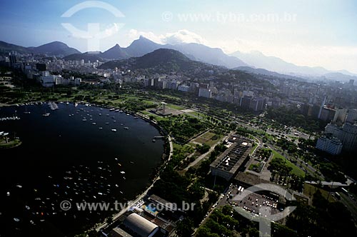  Assunto: Vista aérea do Aterro do Flamengo / Local: Glória - Rio de Janeiro (RJ) - Brasil / Data: 12/1996 