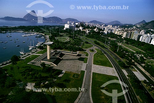  Assunto: Vista aérea do Aterro do Flamengo / Local: Glória - Rio de Janeiro (RJ) - Brasil / Data: 12/1996 