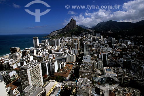  Assunto: Vista aérea do Leblon / Local: Leblon - Rio de Janeiro (RJ) - Brasil / Data: 12/2005 