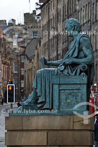  Assunto: Estátua de David Hume na Royal Mile / Local: Edimburgo - Escócia - Europa / Data: 05/2010 