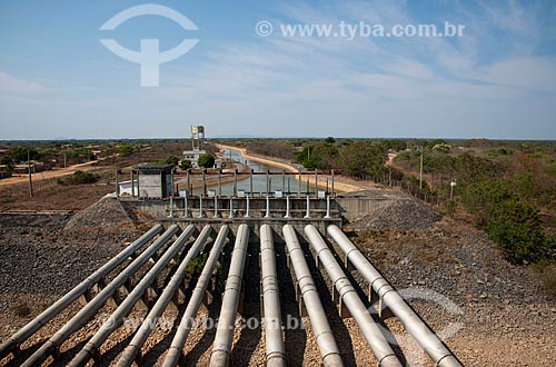  Unidade de Bombeamento e Canal principal de irrigação do Projeto Jaíba UB-1 -  Projeto de irrigação para a fruticultura e agricultura familiar que capta água do Rio São Francisco em Mocambinho  - Jaíba - Minas Gerais - Brasil