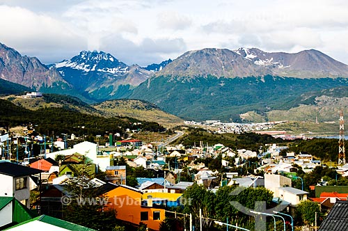  Assunto: Vista de bairro residencial / Local: Ushuaia - Província Terra do Fogo - Argentina - América do Sul / Data: 02/2010 