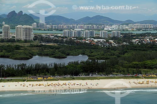  Assunto: Vista aérea da praia e da Reserva de Marapendi / Local: Recreio dos Bandeirantes - Rio de Janeiro - Rio de Janeiro (RJ) - Brasil / Data: 01/2012 
