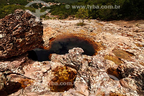  Assunto: Piscina natural no alto do Serrano - Chapada Diamantina / Local: Lençóis - Bahia (BA) - Brasil / Data: 01/2012 