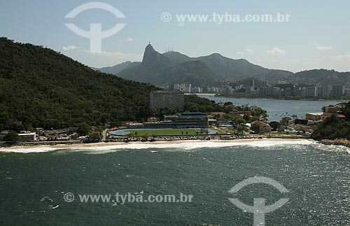  Assunto: Vista aérea da Escola de Educação Física do Exército com Enseada de Botafogo ao fundo / Local: Urca - Rio de Janeiro (RJ) - Brasil / Data: 09/2011 
