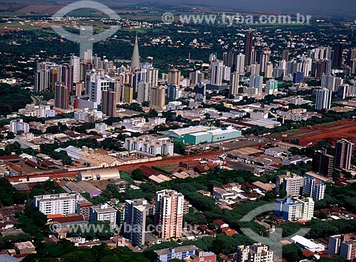  Assunto: Vista aérea de Maringá / Local: Maringá - Paraná (PR) - Brasil / Data: 10/2009 