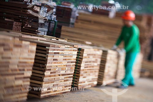  Assunto: Homem trabalhando na madeireira Precious Wood Amazon  / Local: Itacoatiara - Amazonas (AM) - Brasil / Data: 10/2011 