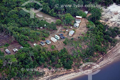  Assunto: Vista aérea da comunidade de Aracari / Local: Novo Airão - Amazonas (AM) - Brasil / Data: 10/2011 