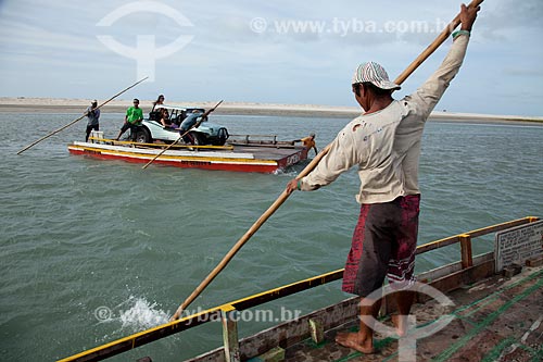  Assunto: Balsa para transporte de veículos no Parque Nacional de Jericoacoara / Local: Jijoca de Jericoacoara - Ceará (CE) - Brasil / Data: 11/2011 