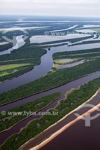  Assunto: Vista aérea do arquipélago fluvial de Anavilhanas no Rio Negro  / Local: Amazonas (AM) - Brasil / Data: 10/2011 