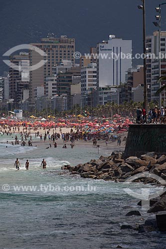  Assunto: Praia de Ipanema vista do Arpoador / Local: Ipanema - Rio de Janeiro (RJ) - Brasil / Data: 04/2012 