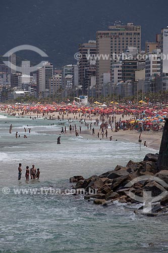  Assunto: Praia de Ipanema vista do Arpoador / Local: Ipanema - Rio de Janeiro (RJ) - Brasil / Data: 04/2012 