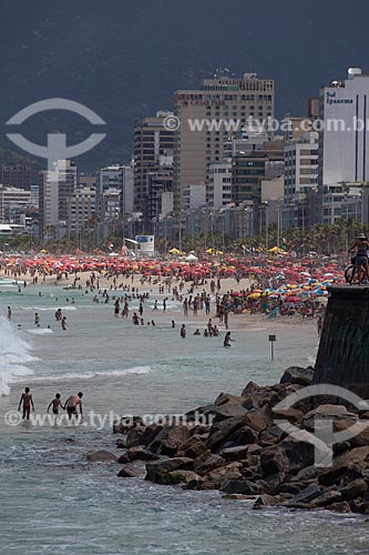  Assunto: Praia de Ipanema vista do Arpoador / Local: Ipanema - Rio de Janeiro (RJ) - Brasil / Data: 04/2012 