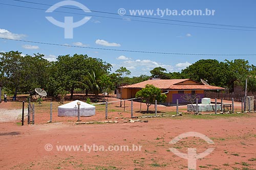  Assunto: Casa com sistema de captação de água de chuva em cisterna no semiárido potiguar / Local: Areia Branca - Rio Grande do Norte (RN) - Brasil / Data: 03/2012 