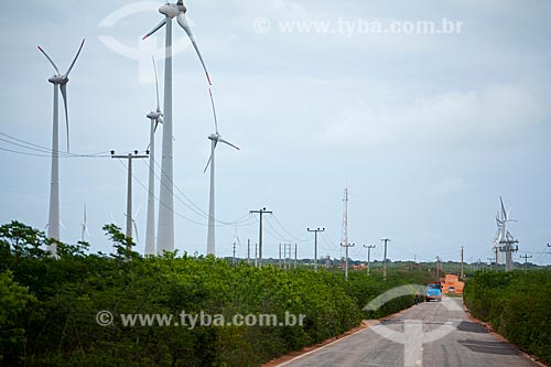  Assunto: Aerogeradores no Parque Eólico de Alegria / Local: Guamaré - Rio Grande do Norte (RN) - Brasil / Data: 03/2012 