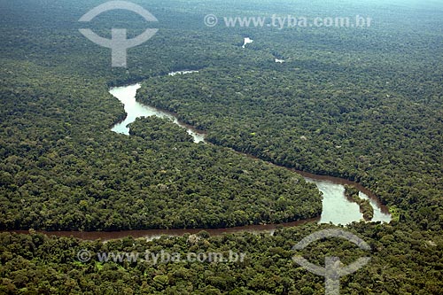  Assunto: Vista aérea do Rio Mutum - Divisa do Parque Nacional Montanhas do Tumucumaque / Local: Amapá (AP) - Brasil / Data: 04/2012 
