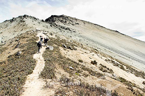  Assunto: Montanhistas subindo a trilha para o Pico Pan de Azúcar / Local: Mérida - Mérida - Venezuela - América do Sul / Data: 05/2012 