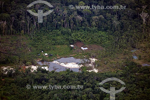  Assunto: Vista aérea do Garimpo do Lourenço / Local: Calçoene - Amapá (AP) - Brasil / Data: 04/2012 