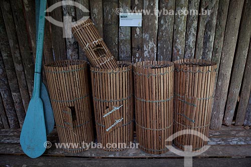  Assunto: Museu Sacaca - Matapi, instrumento utilizado para caputra e pesca do camarão / Local: Macapá - Amapá (AP) - Brasil / Data: 04/2012 