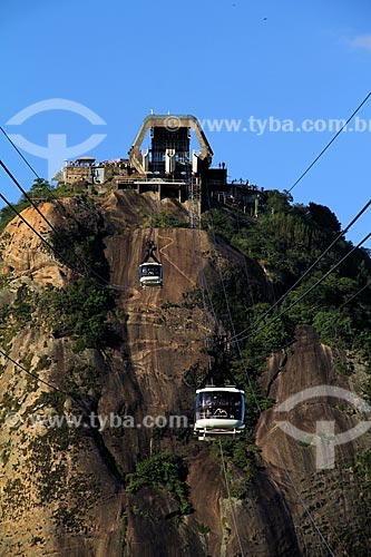  Assunto: Bondinhos na travessia entre o morro da Urca e Pão de Açúcar / Local: Rio de Janeiro (RJ) - Brasil / Data: 05/2012 