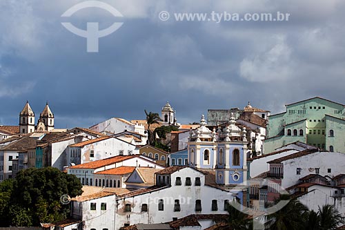  Assunto: Vista do Pelourinho - com vista parcial da Igreja de Nossa Senhora do Rosário dos Pretos (séc. XVIII) / Local: Salvador - Bahia (BA) - Brasil  / Data: 07/2012 