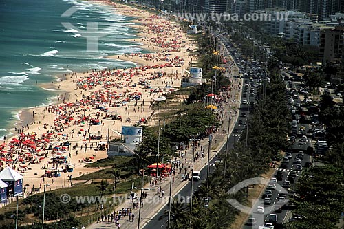  Assunto: Praia da Barra da Tijuca e Avenida Sernambetiba  / Local: Rio de Janeiro - Rio de Janeiro (RJ) - Brasil / Data: 08/2012 