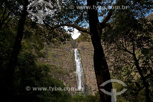 Assunto: Vista da Cachoeira Casca Danta no Parque Nacional da Serra da Canastra / Local: São Roque de Minas - Minas Gerais (MG) - Brasil / Data: 10/2011 