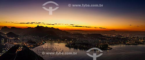  Assunto: Enseada de Botafogo vista do Pão de Açúcar / Local: Rio de Janeiro - Rio de Janeiro (RJ) - Brasil / Data: 08/2012 