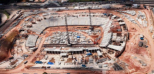  Assunto: Construção do estádio de futebol Arena Amazônia / Local: Manaus - Amazonas (AM) - Brasil / Data: 07/2012 