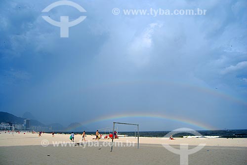  Assunto: Arco-íris na Praia de Copacabana / Local: Copacabana - Rio de Janeiro (RJ) - Brasil / Data: 12/2008 