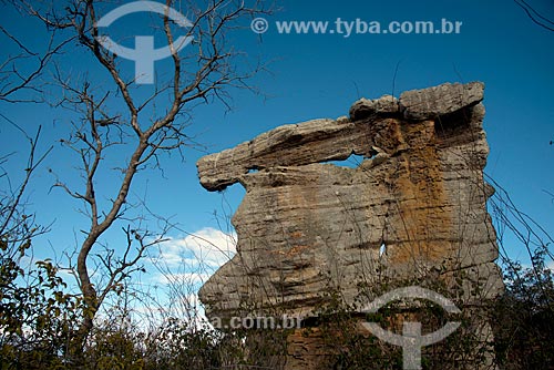  Assunto: Rocha de arenito no Parque Nacional do Catimbau / Local: Buíque - Pernambuco (PE) - Brasil / Data: 08/2012 