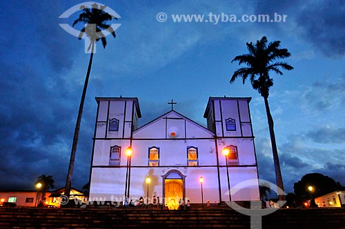  Assunto: Igreja Matriz de Nossa Senhora do Rosário (1761) - é considerada uma das maiores construções de taipa de pilão do Centro-Oeste / Local: Pirenópolis - Goiás (GO) - Brasil / Data: 05/2012 