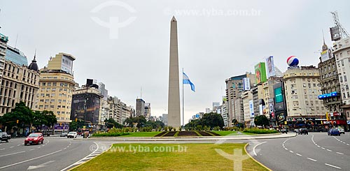  Assunto: Obelisco na Praça da República - cruzamento das Avenidas Corrientes e 9 de julho / Local: Buenos Aires - Argentina - América do Sul / Data: 05/2012 