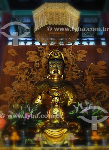  Assunto: Estátuas de Buda no Templo de Seis Figueiras / Local: Distrito de Xiguan - Guangzhou - China - Ásia / Data: 03/2010 