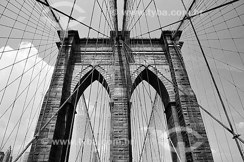  Assunto: Ponte do Brooklyn (1883) / Local: Nova Iorque - Estados Unidos da América - EUA / Data: 08/2010 