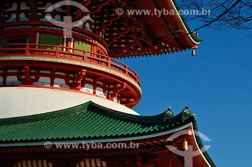  Assunto: Detalhe do Pagode Três Andares no Templo Shinshogi / Local: Narita - Chiba - Japão - Ásia / Data: 01/2012 