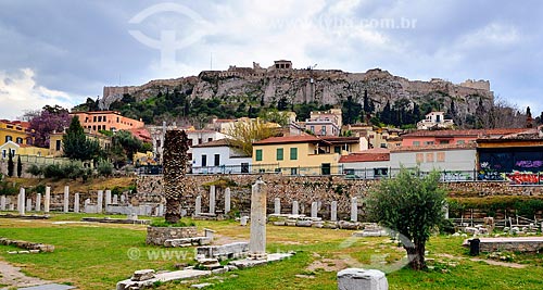 Assunto: Vista da Acrópole da Ágora Romana de Atenas / Local: Atenas - Grécia - Europa / Data: 04/2011 