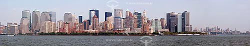  Assunto: Vista do Rio Hudson com os prédios de Manhattan no fundo / Local: Manhattan - Nova Iorque - Estados Unidos - América do Norte / Data: 08/2010 