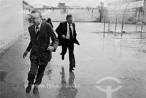  Assunto: Senador Teotônio Brandão Vilela (1917 - 1983) visita presos políticos na Penitenciária Frei Caneca / Local: Estácio - Rio de Janeiro (RJ) - Brasil / Data: 1979 
